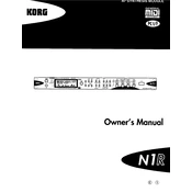 KORG N1R manual cover