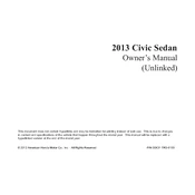 Honda Civic Sedan 2013 manual cover