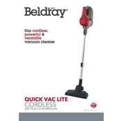 Beldray BEL0737V2LDLEU Quick Vac Lite Cordless manual cover