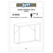 Norsk B&M Console Table 374211 manual cover