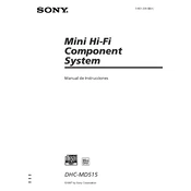 Sony DHC-MD515 manual cover