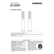 Onkyo D 105F manual cover