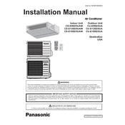 Panasonic CS-E9SD3UAW, CS-E12SD3UAW manual cover