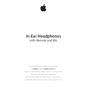 Apple In-Ear Headphones manual cover