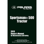 Polaris Sportsman 500Tractor manual cover