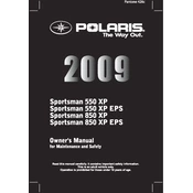 Polaris Sportsman 550 XP, 550 XP EPS, 850 manual cover