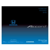 Honda Accord Coupe EX and EX-L 2015 Technology manual cover