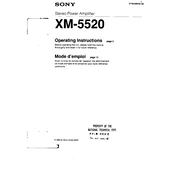 Sony XM-5520 manual cover