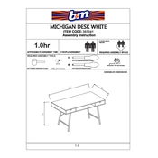 Michigan B&M Desk White 365041 manual cover