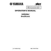 Yamaha SnoScoot SXR2NJ 2018 manual cover