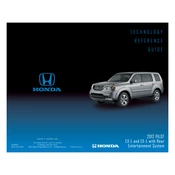 Honda Pilot EX-L and EX-L with RES 2012 Technology manual cover