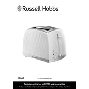 Russell Hobbs B&M White Honeycomb 2 Slice Toaster 359493 manual cover