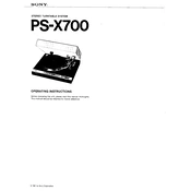 Sony PS-X700 manual cover