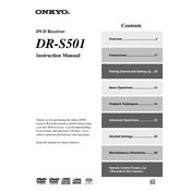 Onkyo DR S501 manual cover