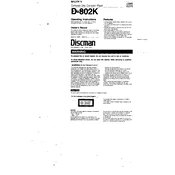 Sony D-802K manual cover