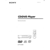 Sony DVP-S550D manual cover