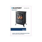 Blaupunkt B&M 1850 W Log Effect Medium Black Stove 359793 manual cover