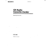 Sony CFD-980 manual cover