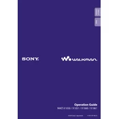 Sony NWZ-X1050 manual cover