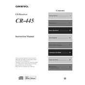 Onkyo CR-445 manual cover