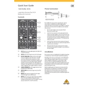 Behringer 130 DUAL VCA manual cover