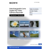 Sony NEX-VG10 manual cover