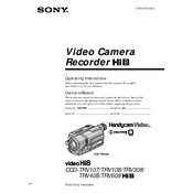 Sony CCD-TRV107 Hi8 manual cover