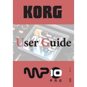 KORG MP10Pro manual cover