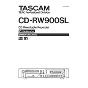 Tascam CD-RW900SL manual cover