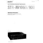 Sony STR-AV900 manual cover