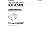 Sony ICF-C203 manual cover