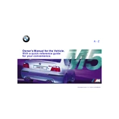 BMW M5 Sedan 5 Series 2000 manual cover