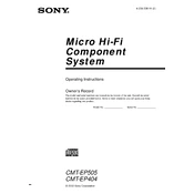 Sony CMT-EP404 manual cover