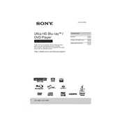 Sony UBP-UX80 manual cover