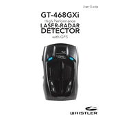 Whistler GT468GXi High Performance Laser Radar Detector with GPS manual cover