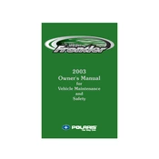 Polaris Frontier Classic, Frontier Touring 2003 manual cover