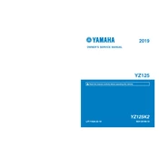 Yamaha YZ125K2 YZ125 2019 manual cover