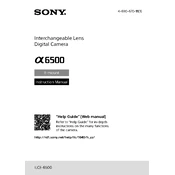 Sony ILCE-6500 manual cover