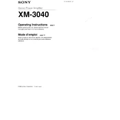 Sony XM-3040 manual cover