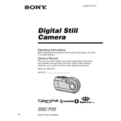 Sony DSC-P20 manual cover