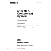 Sony MHC-DX60AV manual cover