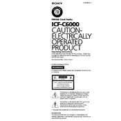 Sony ICF-C6000 manual cover