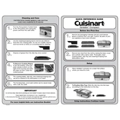 Cuisinart GR-35 manual cover