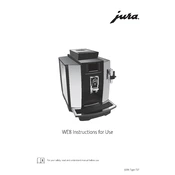 Jura WE8 Coffee Machine manual cover