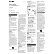 Sony AC-U501AD manual cover