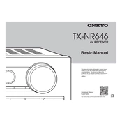 Onkyo TX NR646 manual cover