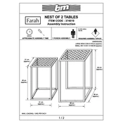 Farah B&M Nest of 2 Tables 374510 manual cover