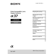 Sony SLT-A37 manual cover