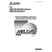 Mitsubishi Electric CNC Meldas 60, 60S Series Magic 64 Pro manual cover