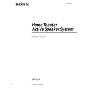 Sony SAVA 29 manual cover